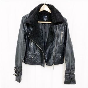 Full Tilt black faux leather jacket size Medium